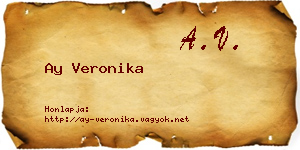 Ay Veronika névjegykártya