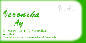 veronika ay business card